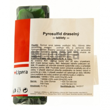 Pyrosulfid draselný 3 tablety